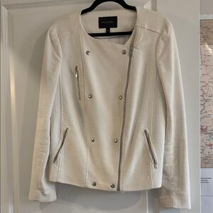 Banana Republic Off-White Textured Blazer